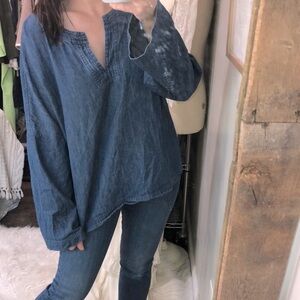 Women's Denim Blue Top